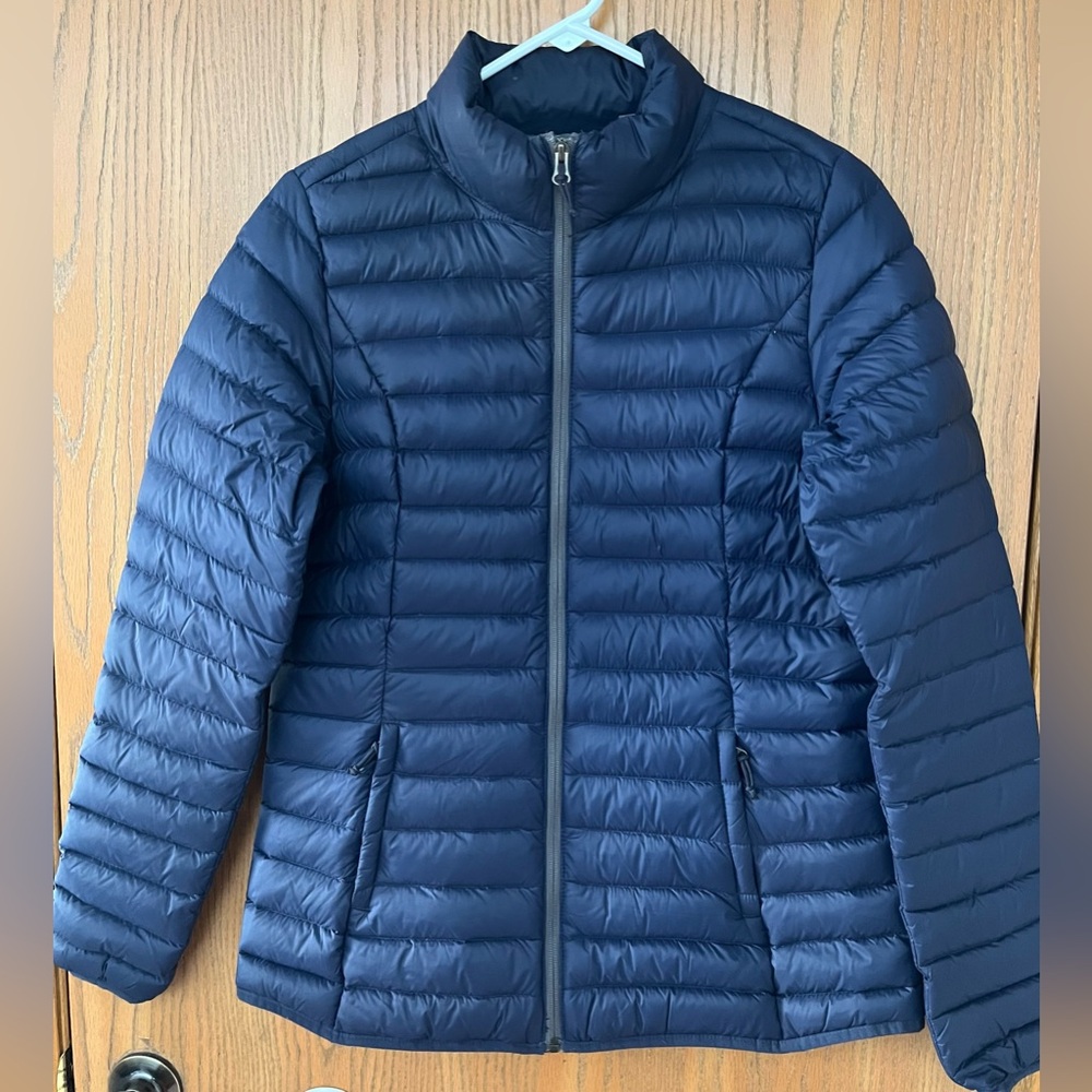 Natural Reflections Navy Blue Puffer Coat